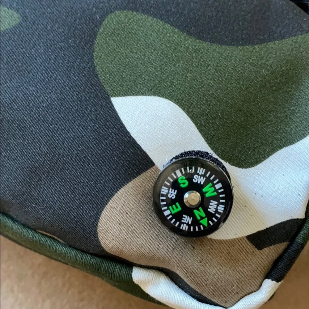 Camo Green White Black Camouflage Cosmetic Pouch